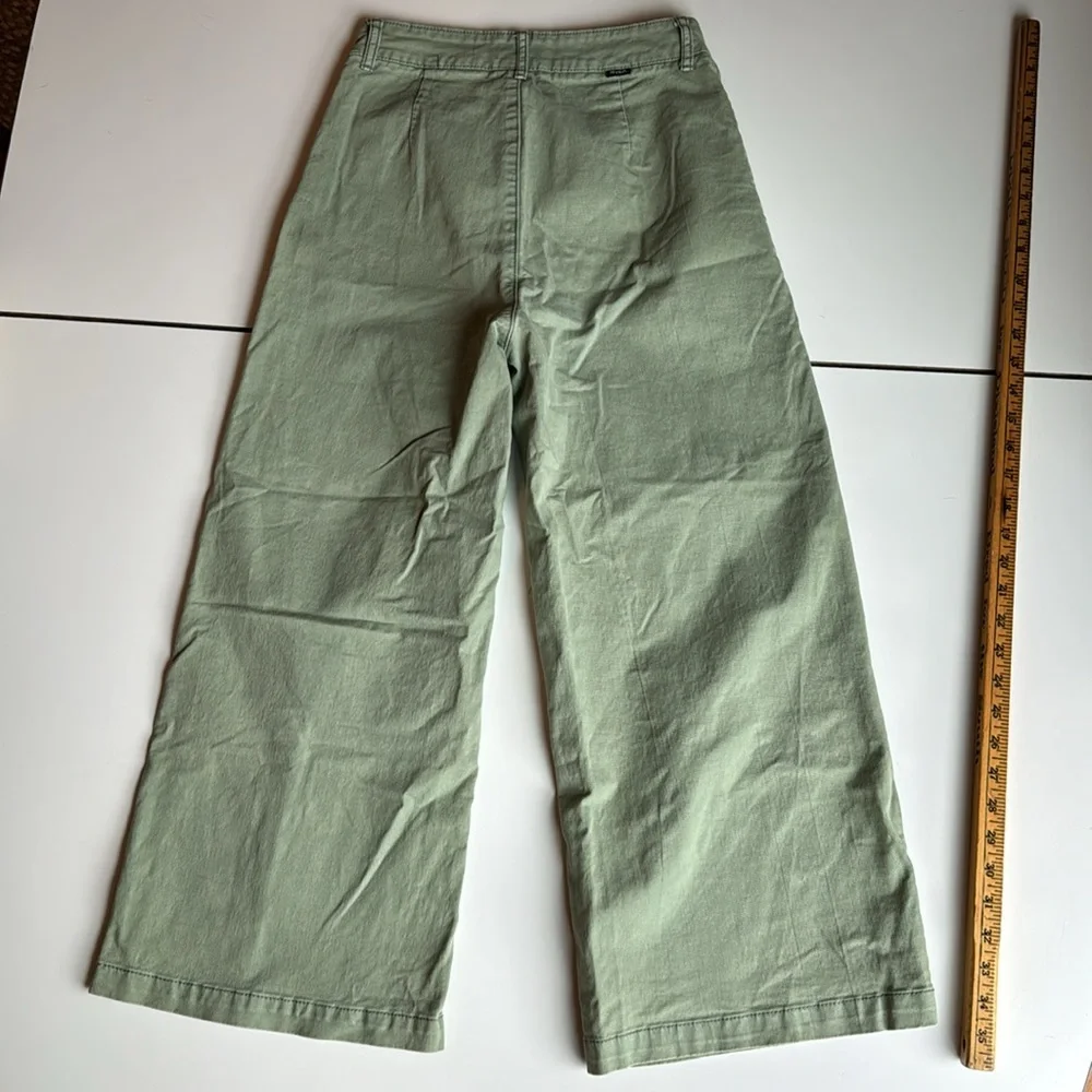 RVCA wide leg pale green feminine size 26 inseam 24 - Picture 6 of 12
